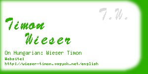 timon wieser business card